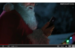 サンタクロースがiPhone 4SのSiriをアピール…XmasアップルCM 画像