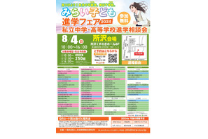 【小学校受験】【中学受験】【高校受験】所沢、八王子「みらい子ども進学フェア」8月 画像