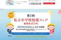 【小学校受験2023】千葉・茨城9校参加「私立小情報フェア」船橋東武会場6/26 画像